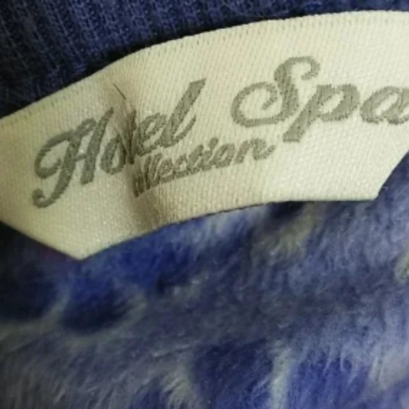Hotel Spa Collection Brushed Fleece Periwinkle Pajamas PJs M/L - Picture 5 of 7